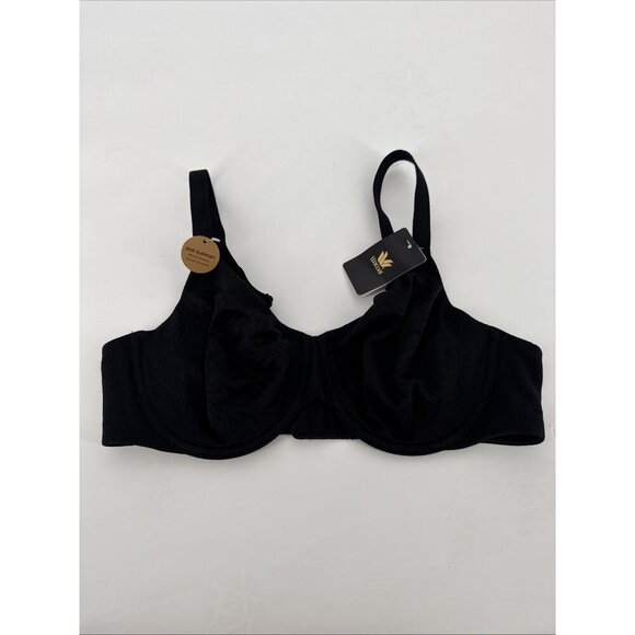 New Wacoal Black Inside Job Unlined Underwire Bra Black 36C Underwire NWT - Picture 3 of 6